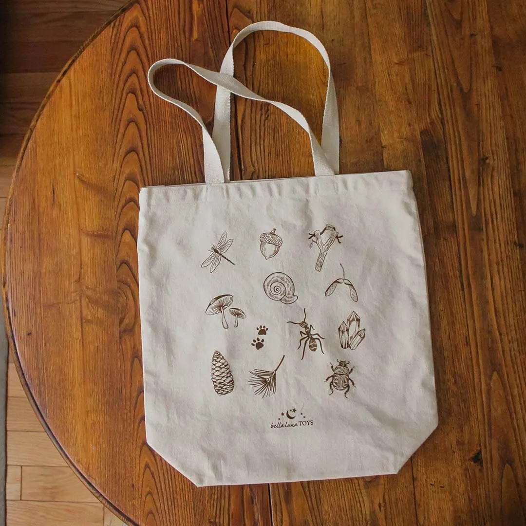 Nature Treasure Hunt Canvas Book Tote