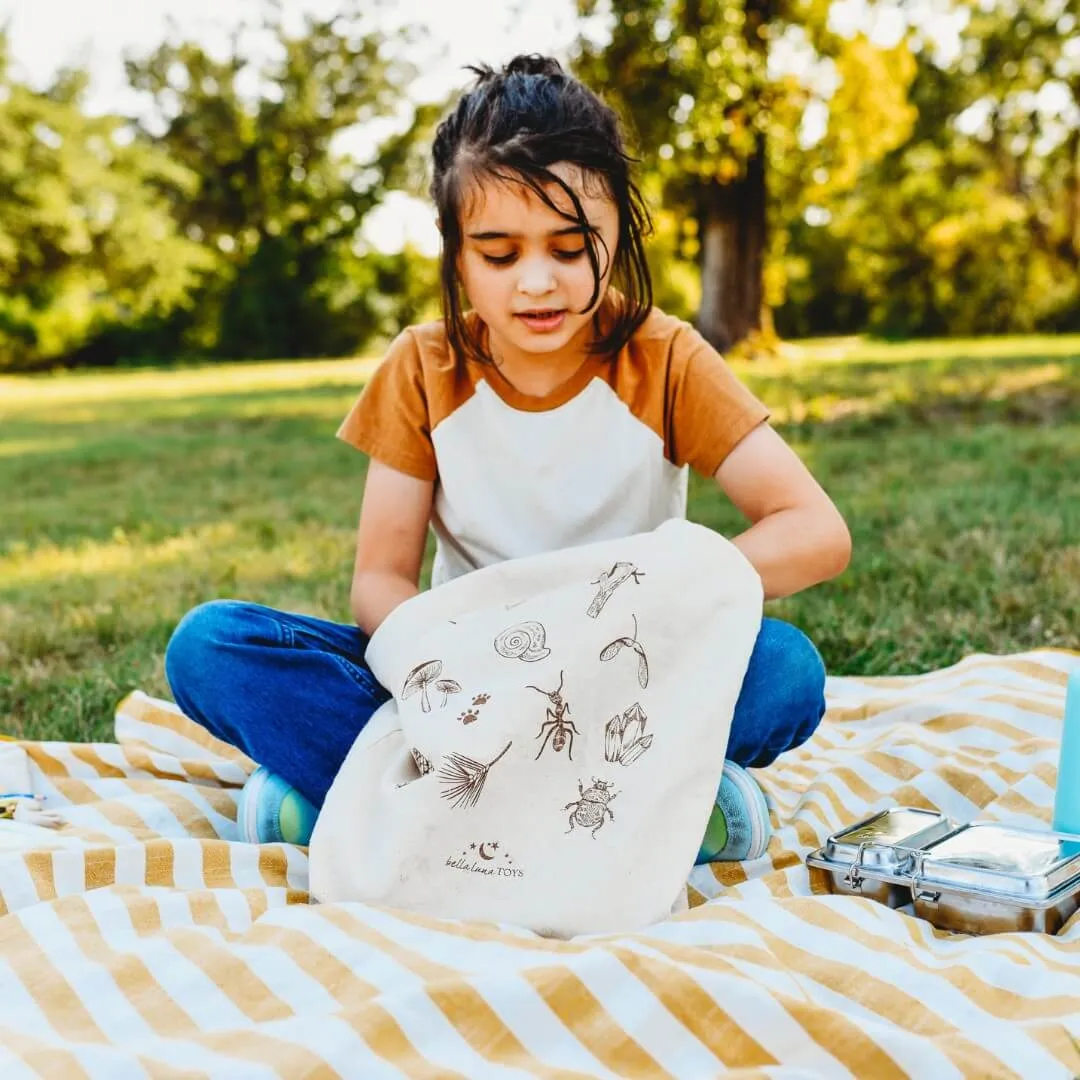 Nature Treasure Hunt Canvas Book Tote