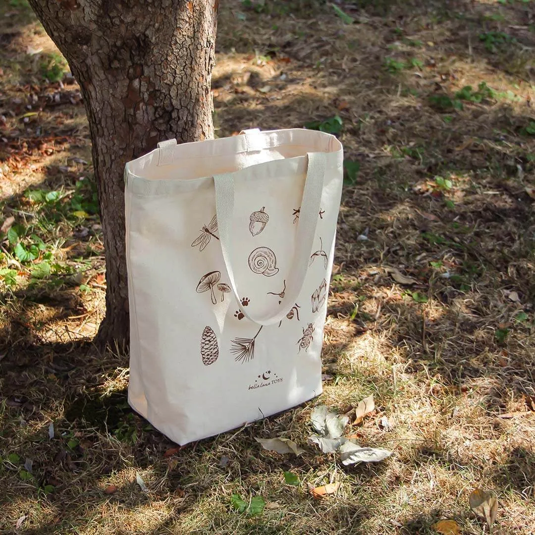 Nature Treasure Hunt Canvas Book Tote