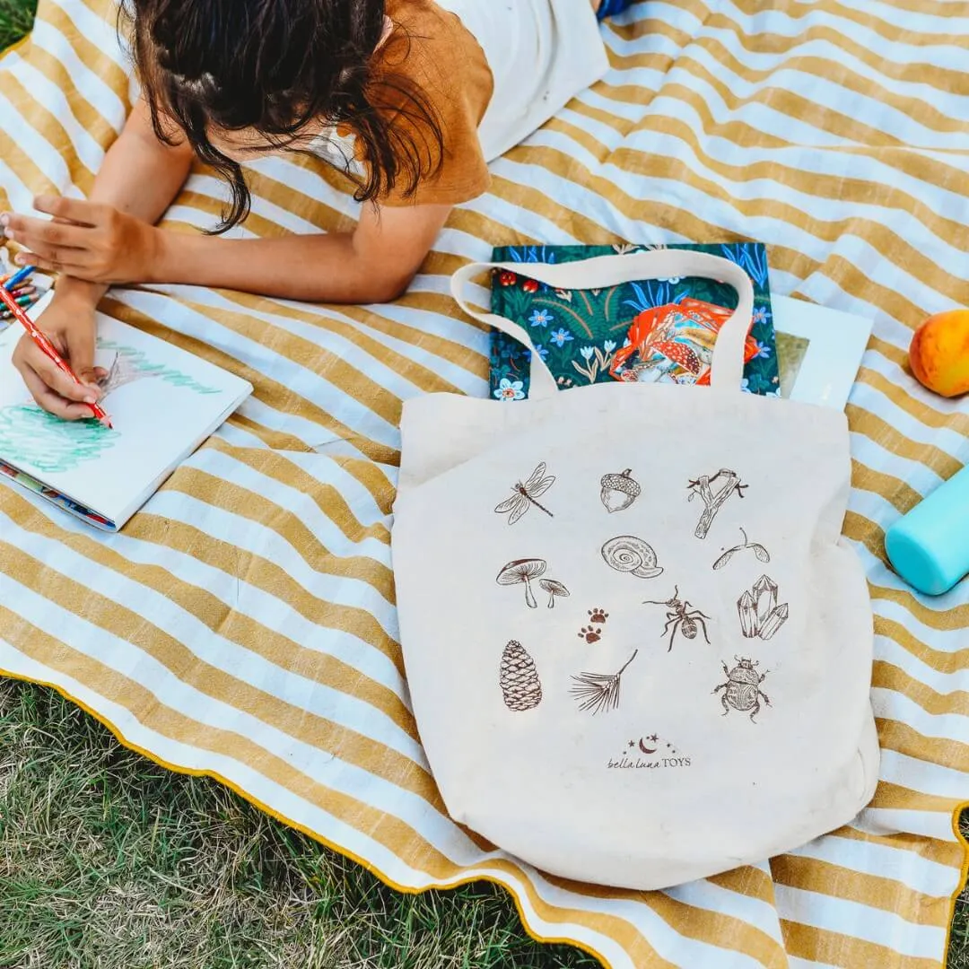 Nature Treasure Hunt Canvas Book Tote
