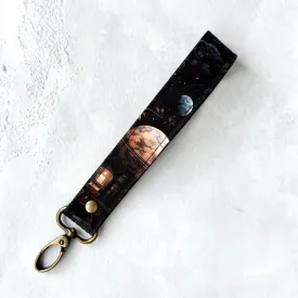 Night Library - Fabric Keychain Wristlet