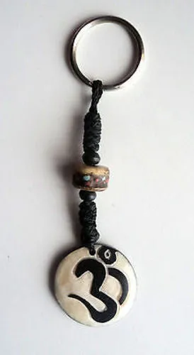 Om Power Bone Keychain