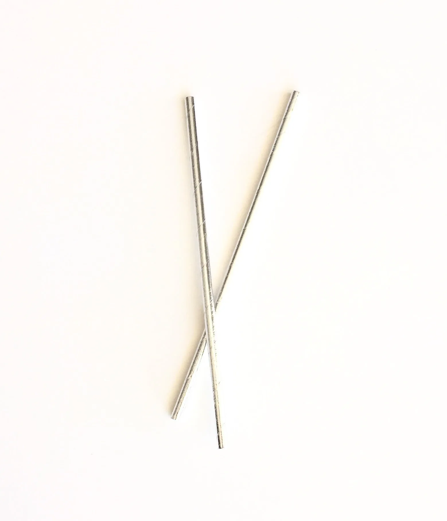 Paper Straws - Silver Foil