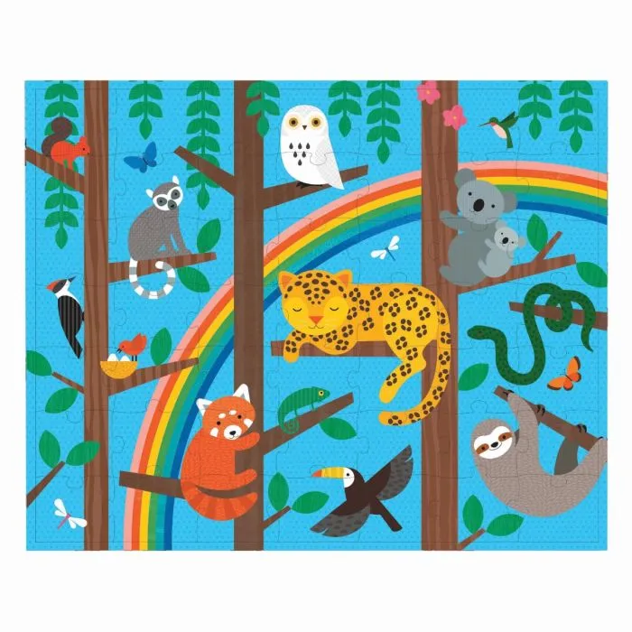 Petit Collage Animal Menagerie Two Sided On-The-Go Puzzle