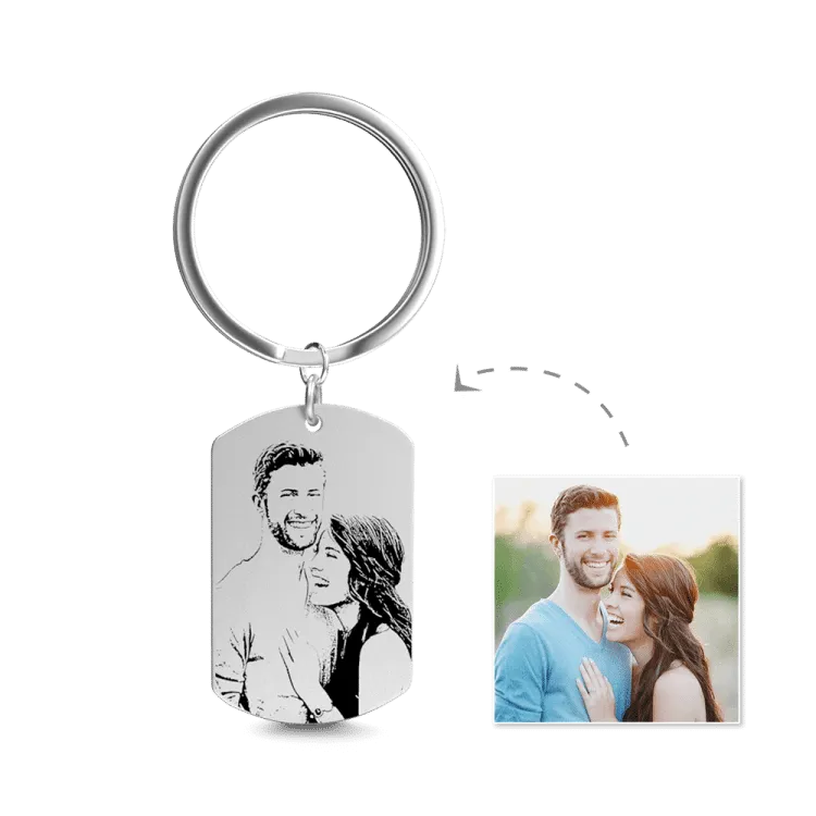 Picture Keychains For Christmas Gifts - Custom With Photo, Words