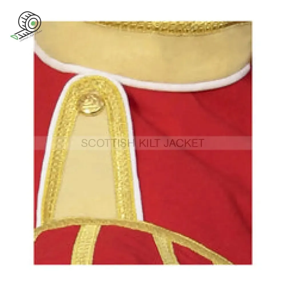 Pipe Band Doublet Jacket with Camel Collar, Epaulets, and Cuffs