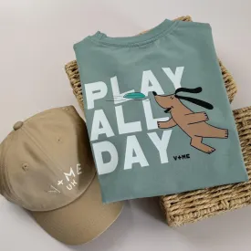 PLAY ALL DAY Frisbee Dog T-Shirt