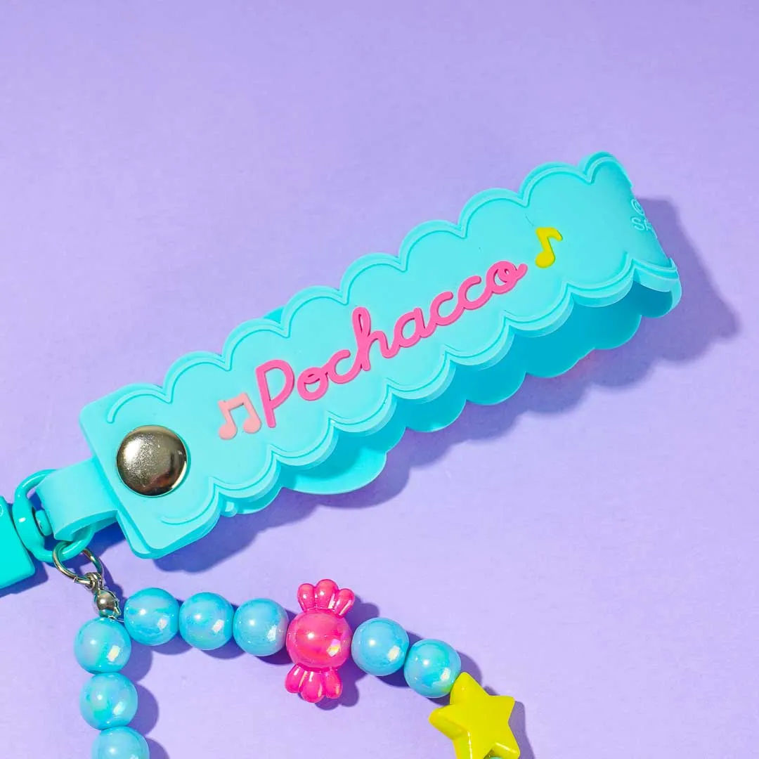 Pochacco Keychain With Beaded Bracelet
