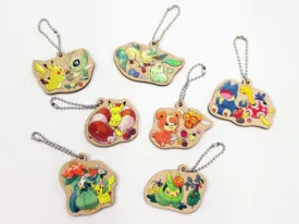 Pokemon Wooden Keychains Forest Gift Blind Box