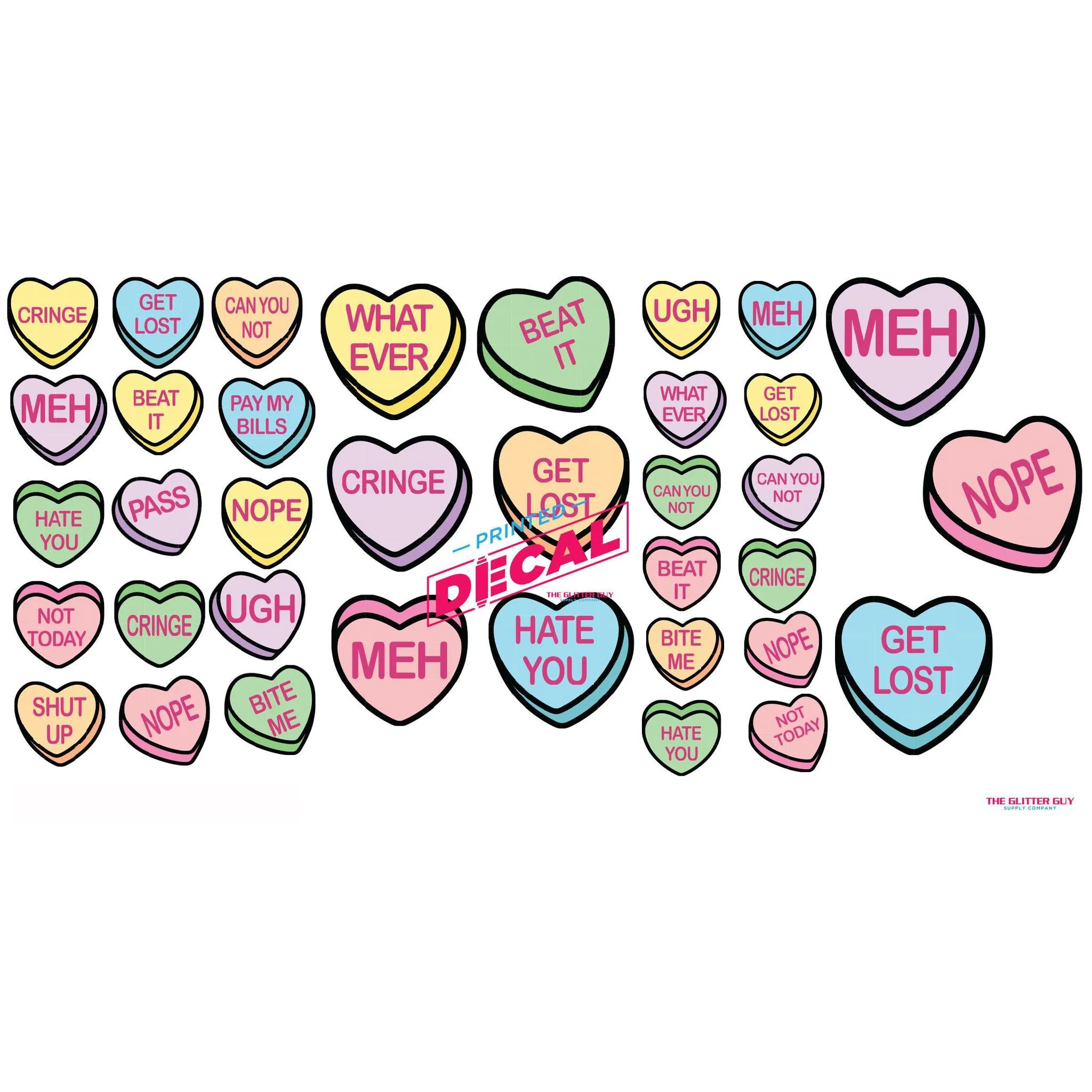 Printed Decal Sheet - Conversation Starters