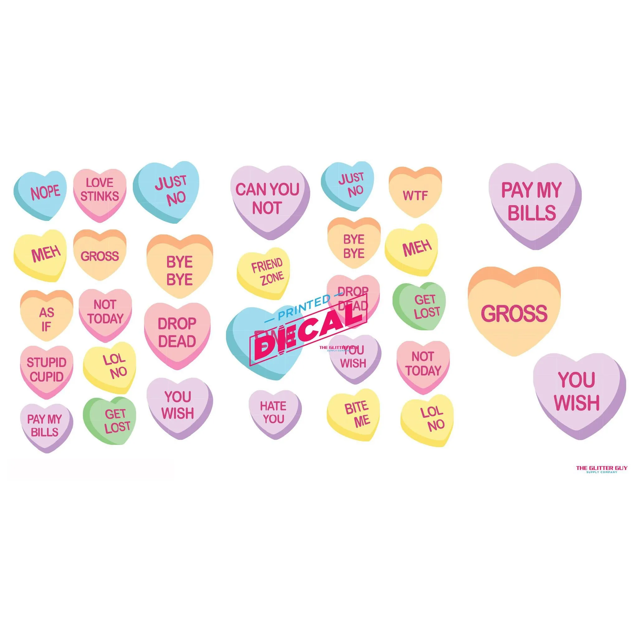 Printed Decal Sheet - Conversation Starters