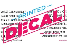 Printed Vinyl Pen Decals - Curse Words