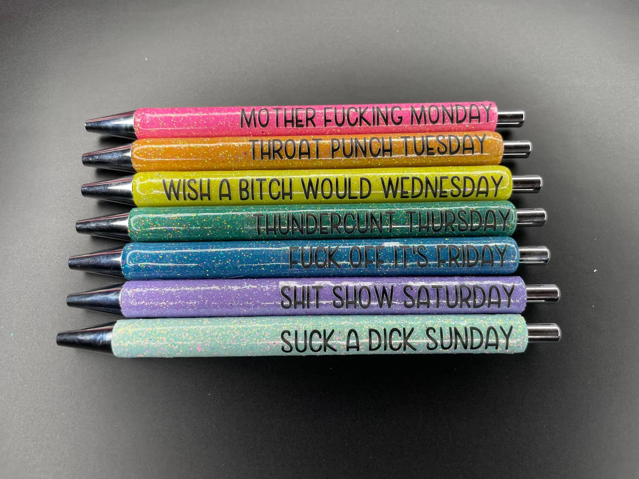 Printed Vinyl Pen Decals - Curse Words