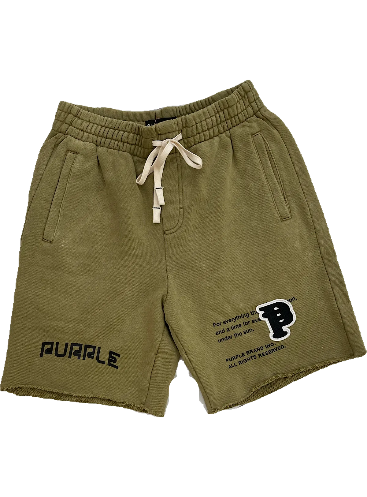 Purple Brand Sweat Shorts - Olive