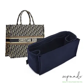 Purse Organizer for Dior Book Tote, Bag Organizer with Laptop Compartment and Double Bottle Holders