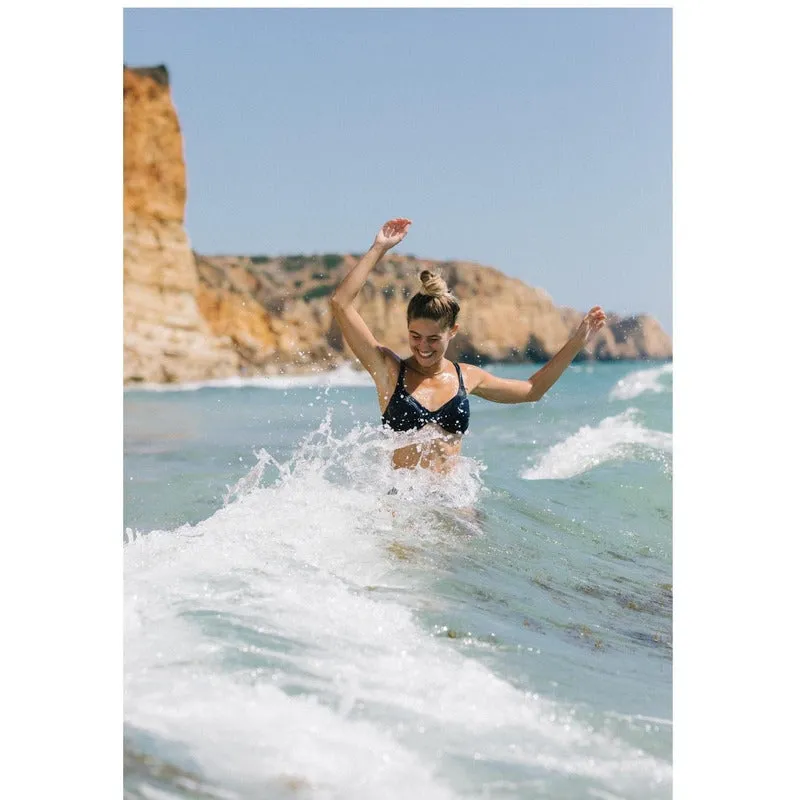 Revivre | The 'Celine' Reversible Underwire Bikini Bra in Azura Rose