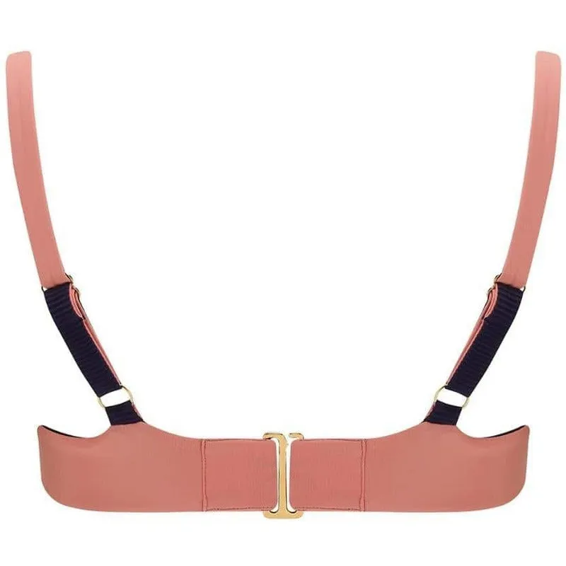 Revivre | The 'Celine' Reversible Underwire Bikini Bra in Azura Rose