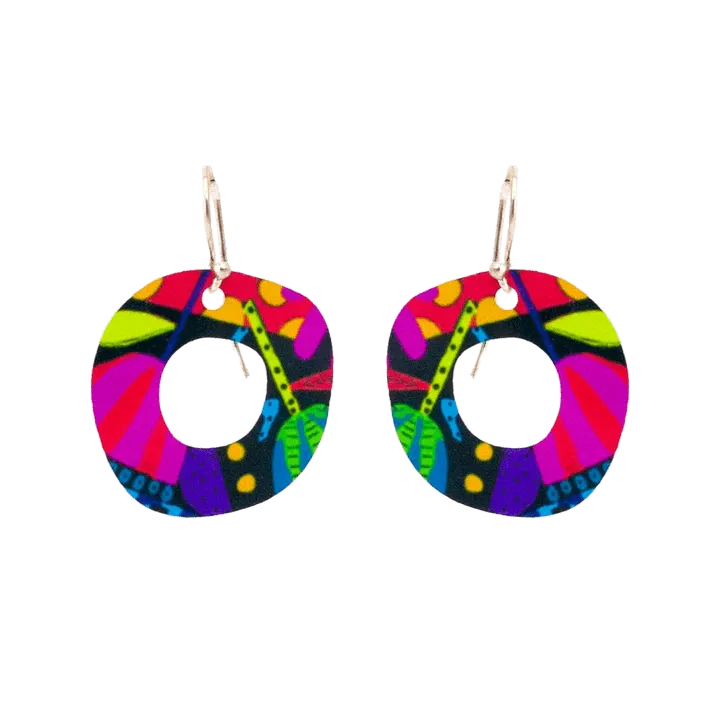 Riley Burnett Cats Eye Earring Flower Fiesta