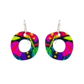 Riley Burnett Cats Eye Earring Flower Fiesta