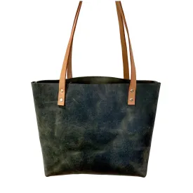 Sarasota Leather Tote - Rustic Sage Green
