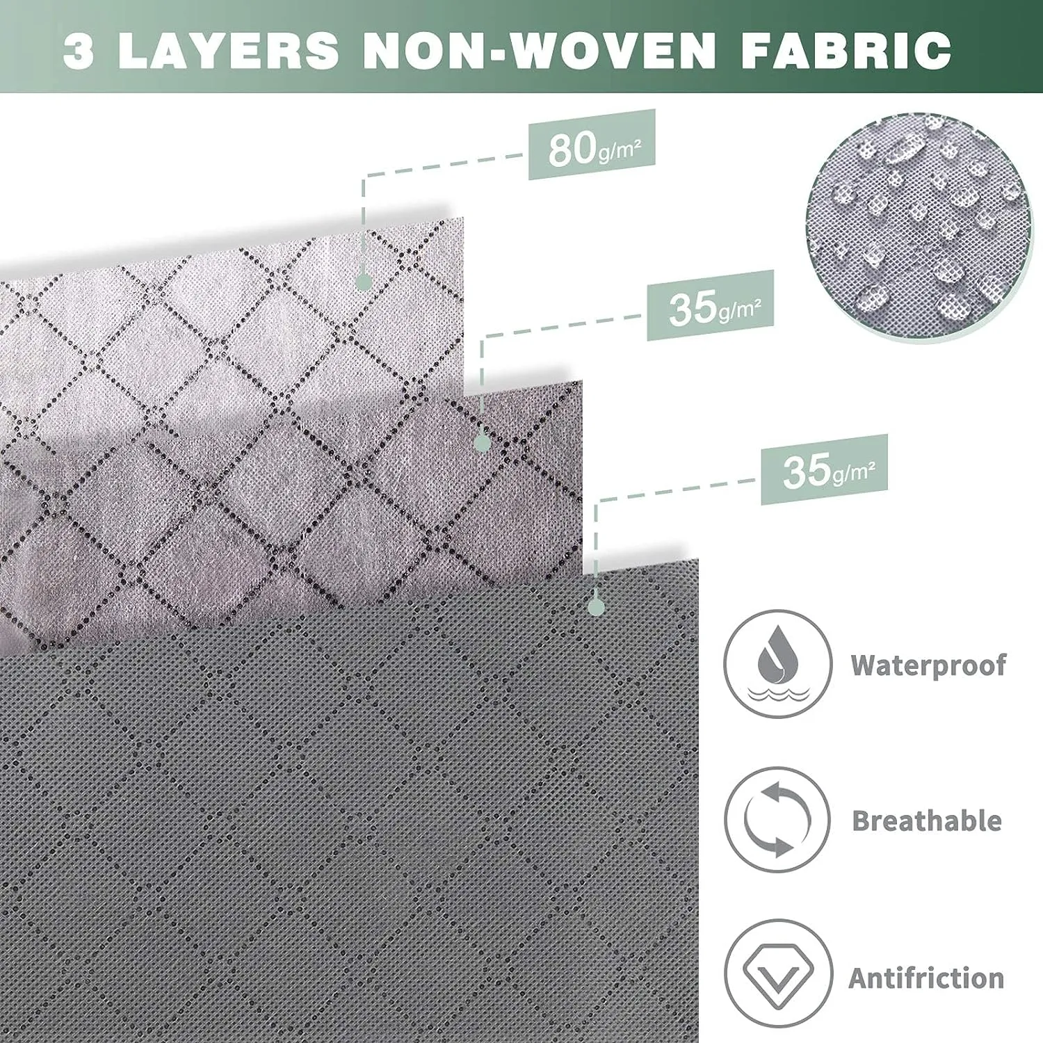 Set of 4 Large Capacity Clothes Organizers with Clear Window | Grey