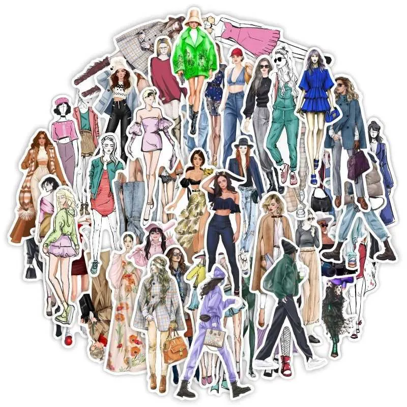Shop Japanese Street Girl Stickers - Unique designs