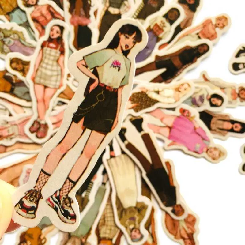 Shop Japanese Street Girl Stickers - Unique designs