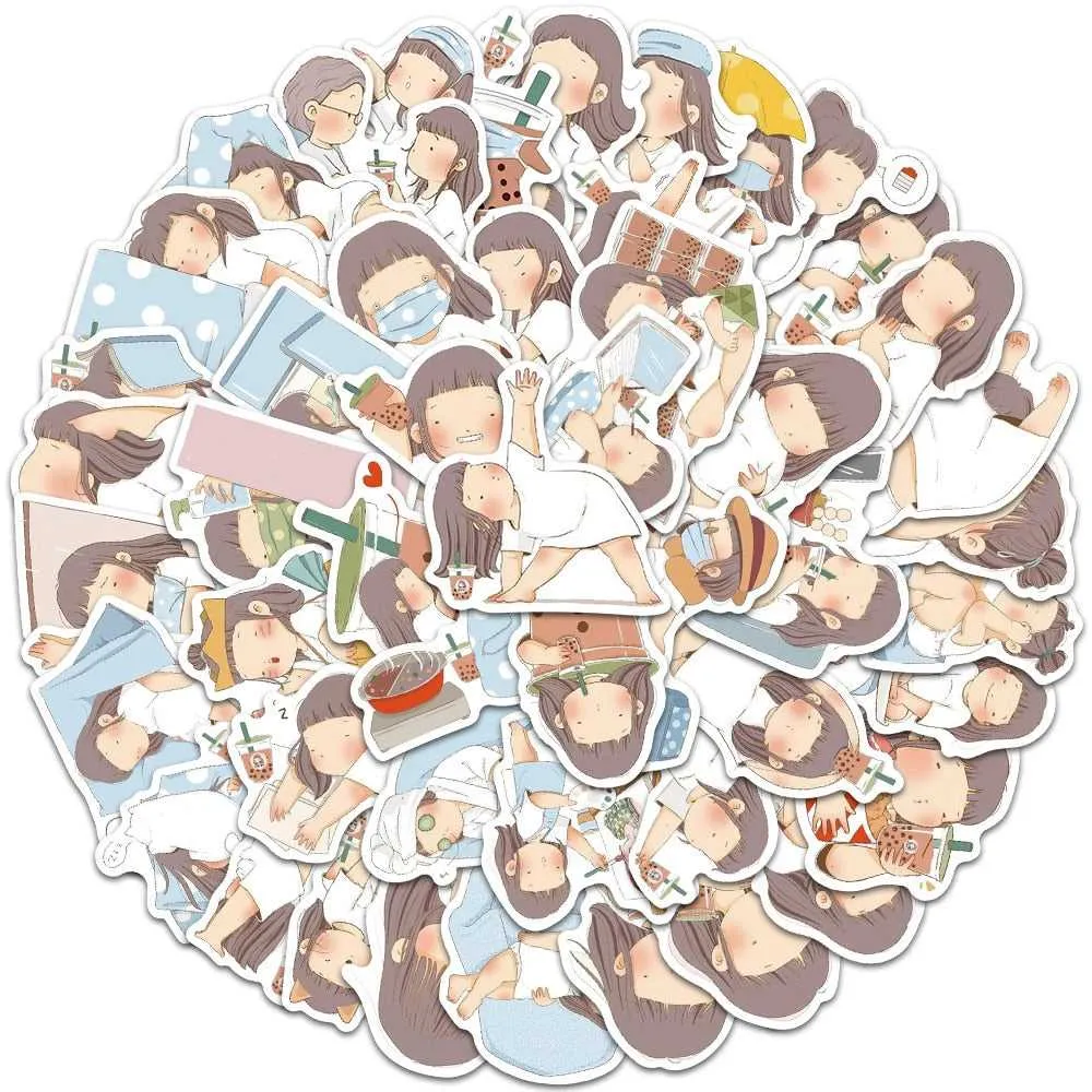Shop Japanese Street Girl Stickers - Unique designs