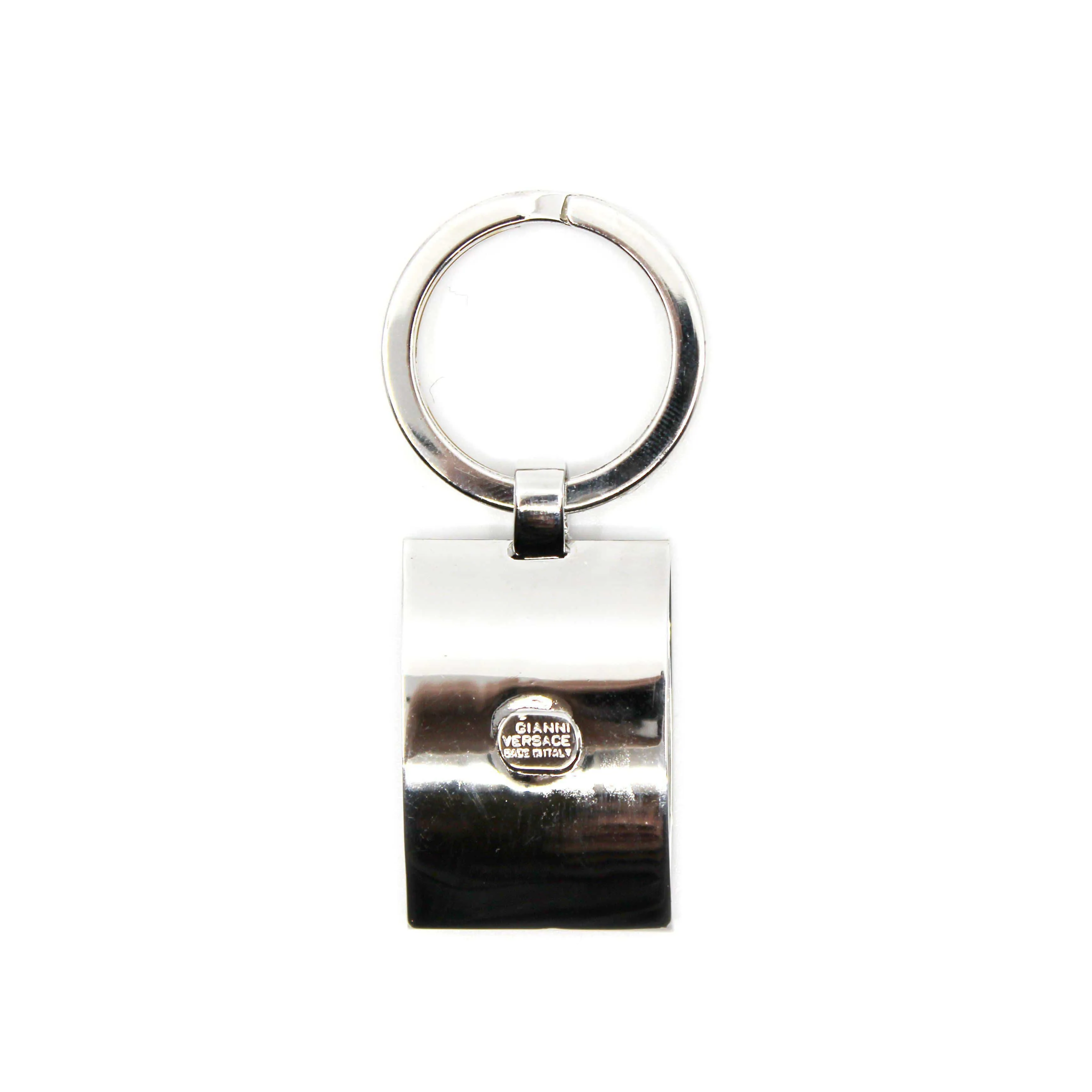 Silver Vintage Gianni Versace 3D Medusa Head Window Keychain
