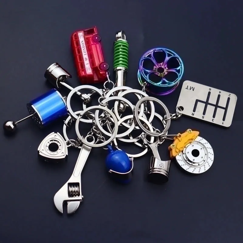 Simple Style Car Wheel Metal Unisex Bag Pendant Keychain