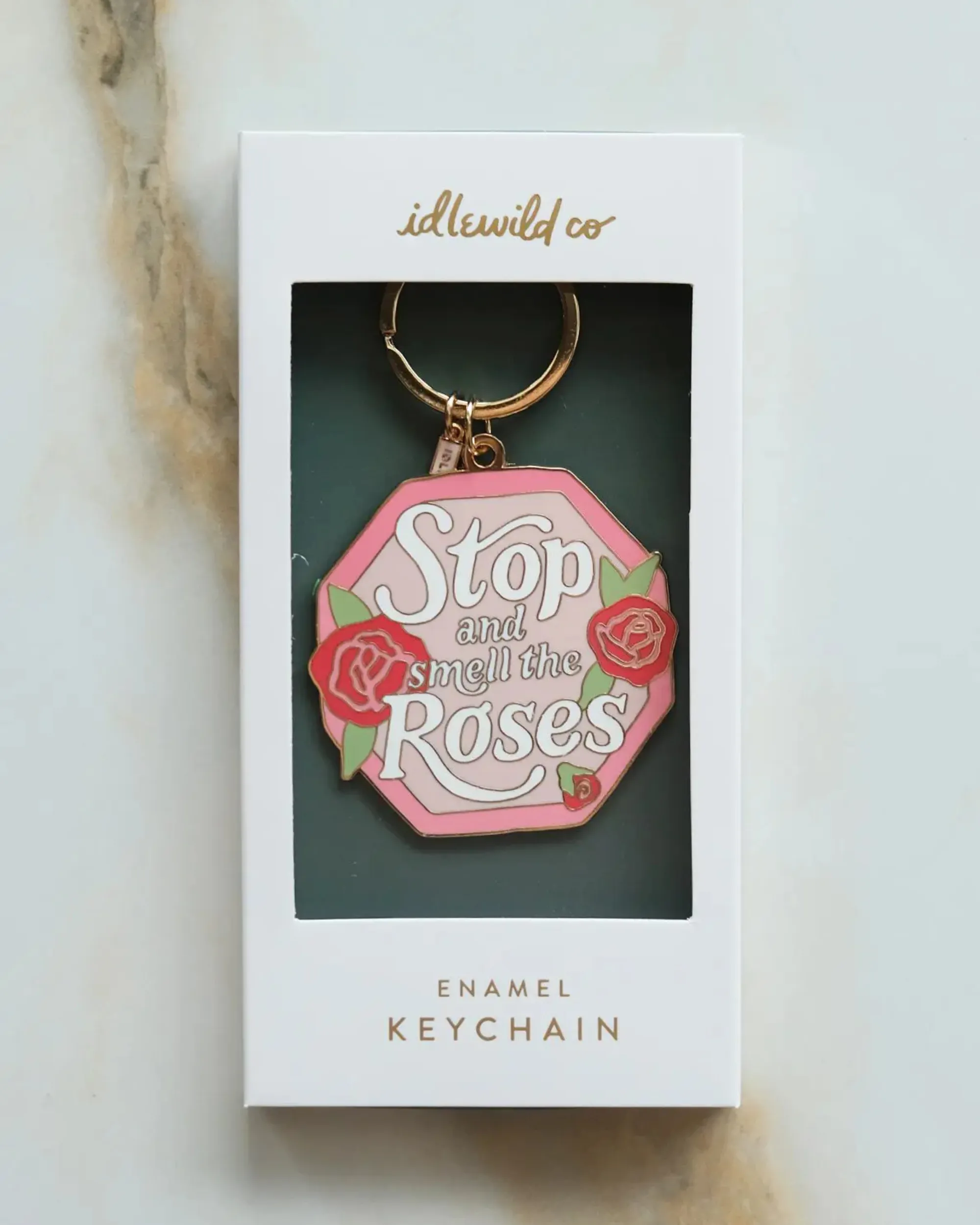Smell the Roses Key Chain