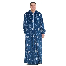 Snuggs Wearable Blanket Monk Blue Christmas Tree