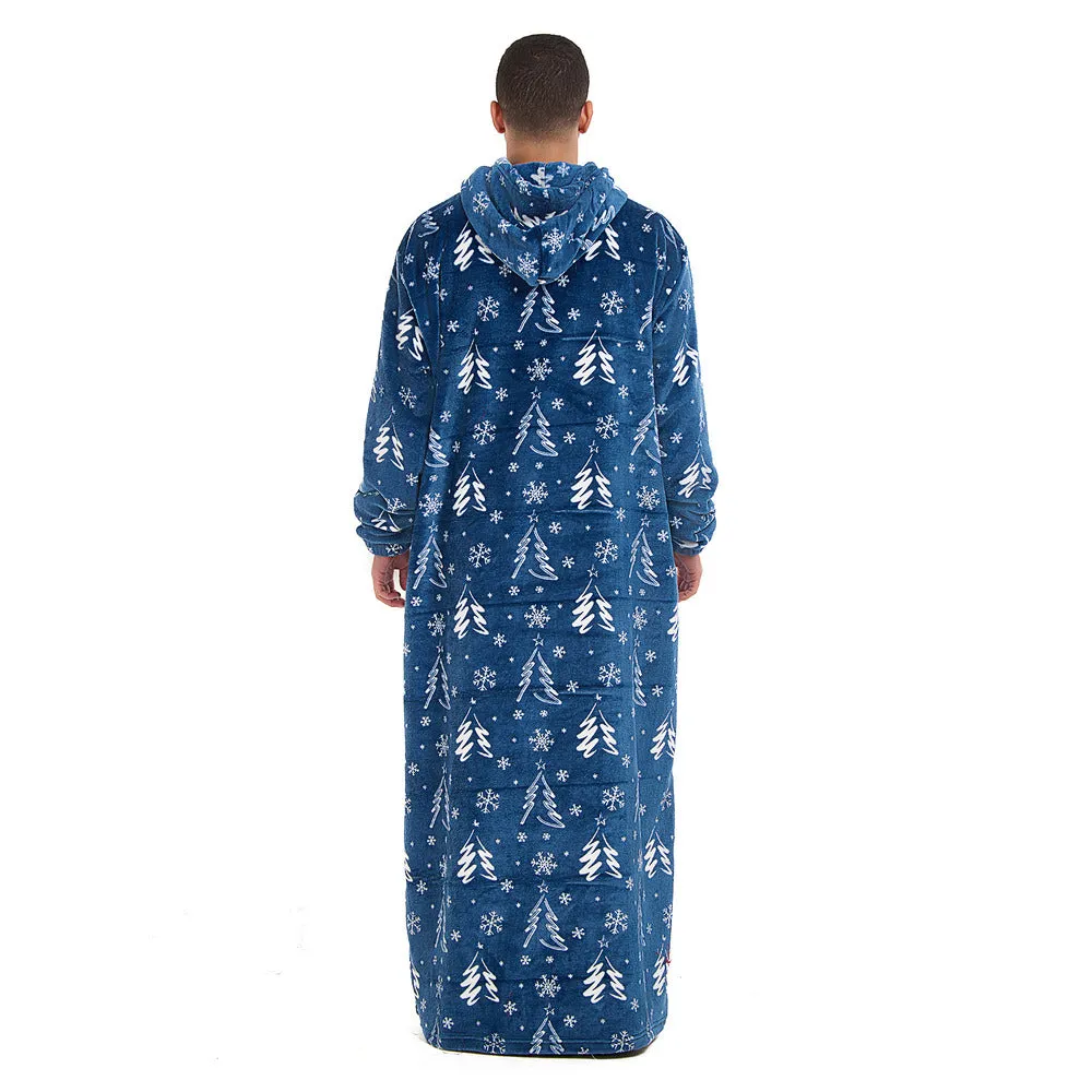 Snuggs Wearable Blanket Monk Blue Christmas Tree