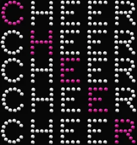 Stacked CHEER Iron-On Spangle Transfer - Set of 15 Transfers