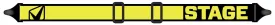 STAGE Yellow on Black Strap - Stunt Goggle Strap