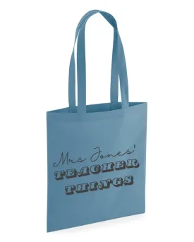 Teacher Thank You Dyed Canvas Tote Bags