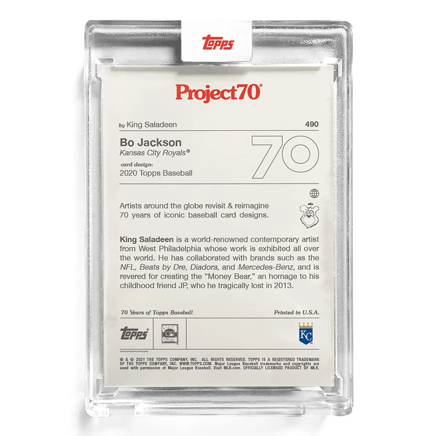 Topps Project70 Card 490 | 2020 Bo Jackson by King Saladeen
