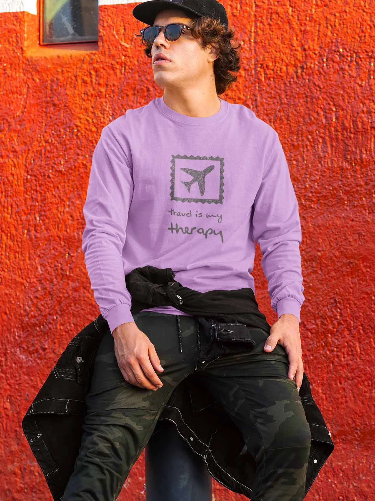 Travel Is My Therapy | Printed Unisex Sweatshirt
