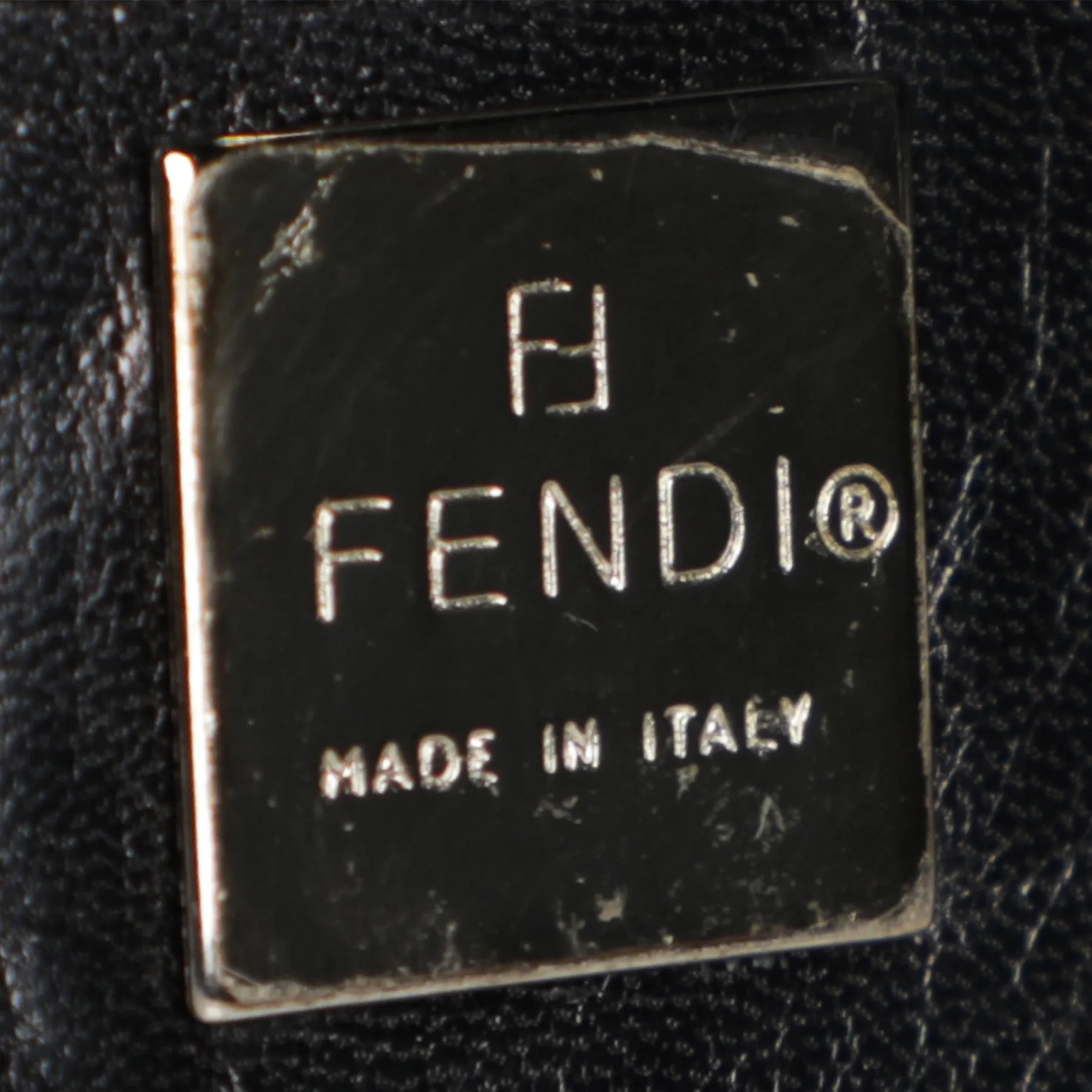 Vintage 2000s Fendi Microfiber Neoprene Mini Shoulder Leather Bag