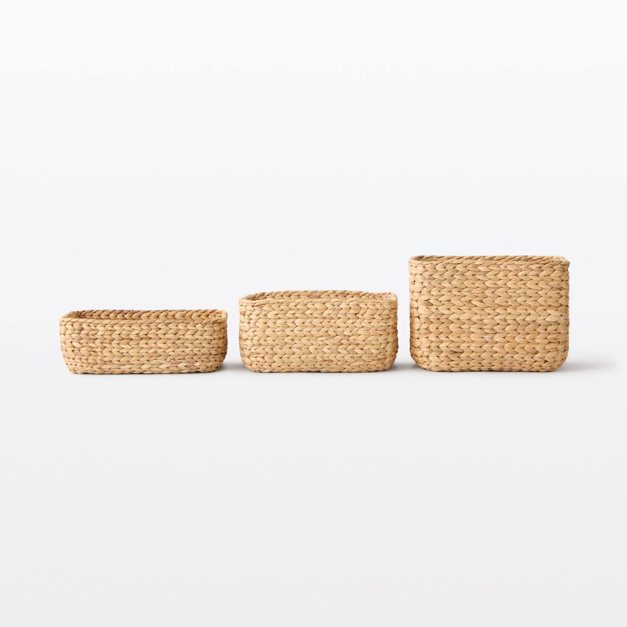 Water Hyacinth Basket - Rectangle - Small W34 x D23 x H12 cm
