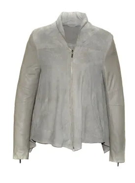 Waterfall Suede Drape Leather Women Jacket