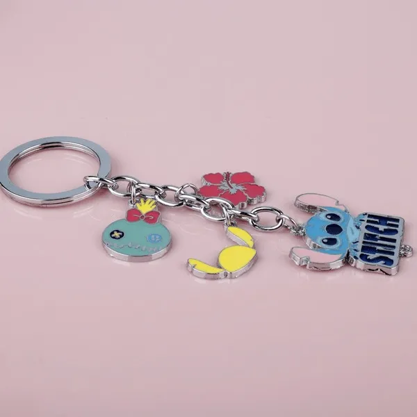 Wholesale blue alloy key chain JDC-KC-AW017