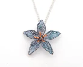 Wireart Lily Pendant, Blue-Grey