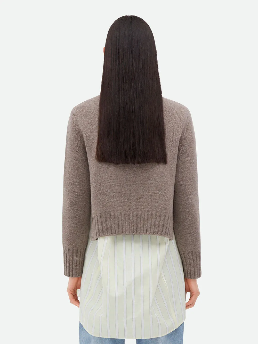 Wool jumper with knot buttons