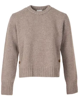 Wool jumper with knot buttons