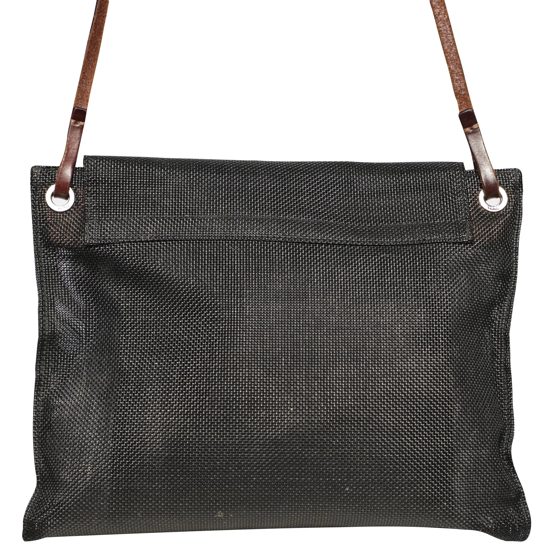 Y2K Fendi Mesh Leather Shoulder Crossbody Messenger Bag
