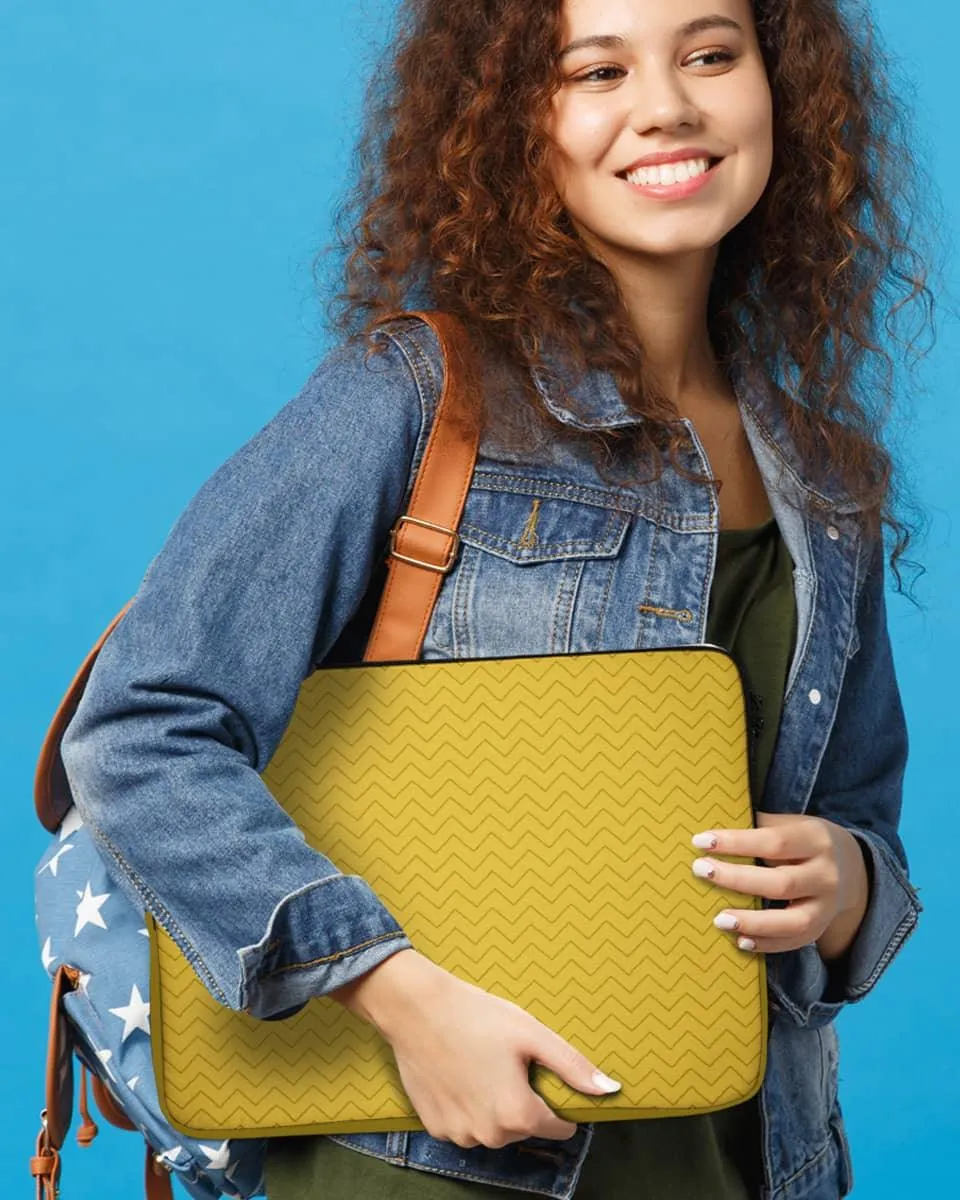 Yellow Zigzags Beautiful Laptop Sleeve Bag