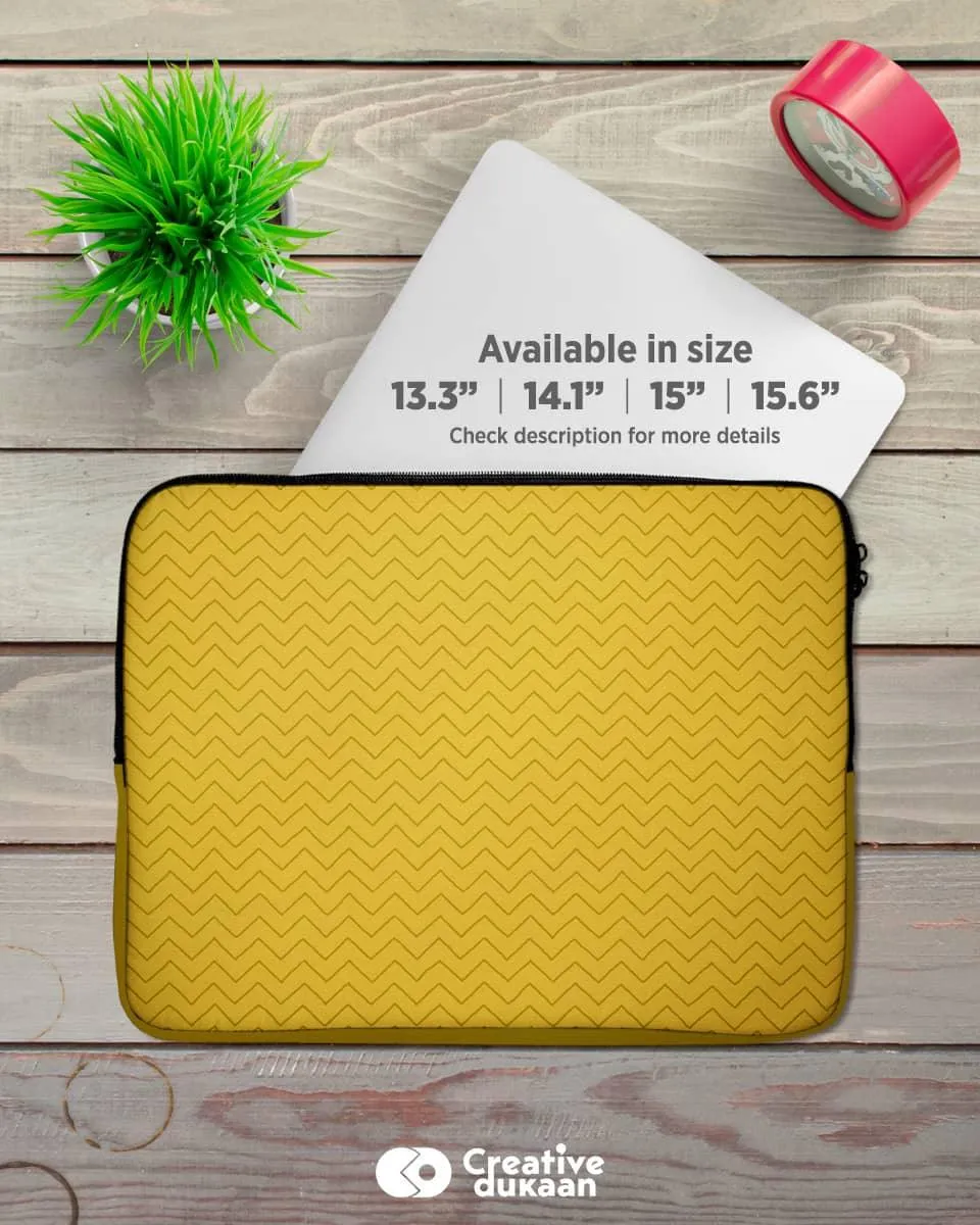 Yellow Zigzags Beautiful Laptop Sleeve Bag