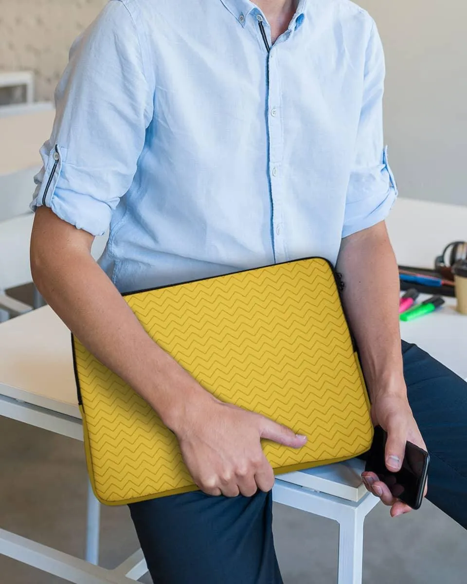 Yellow Zigzags Beautiful Laptop Sleeve Bag
