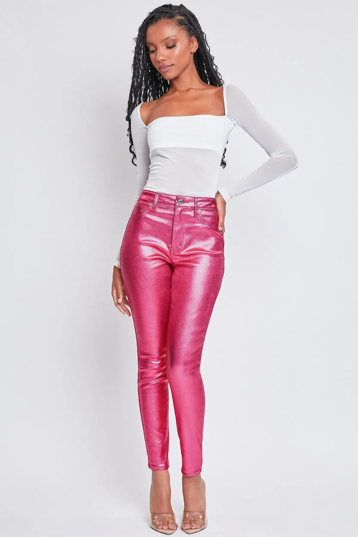 YMI High-Rise Metallic Skinny Jean -3 colors-